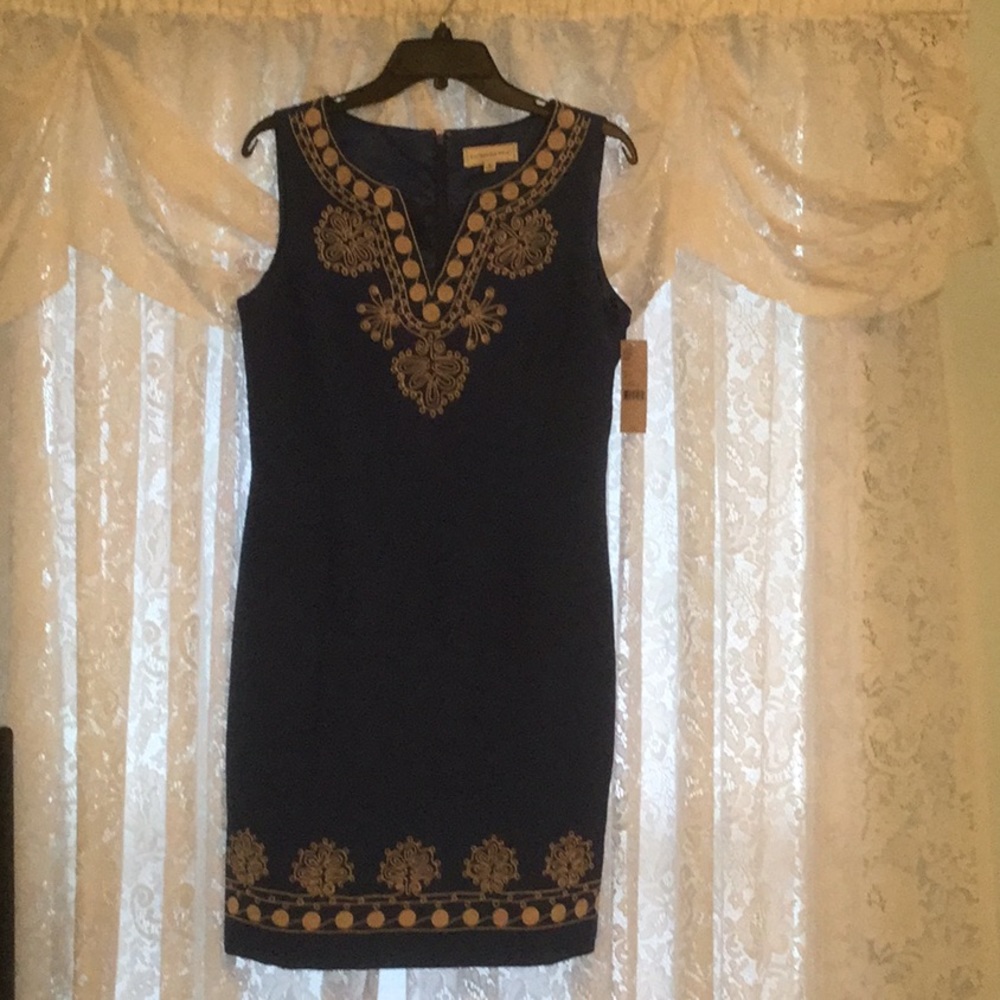Katherine Kelly Embroidered Shift Dress